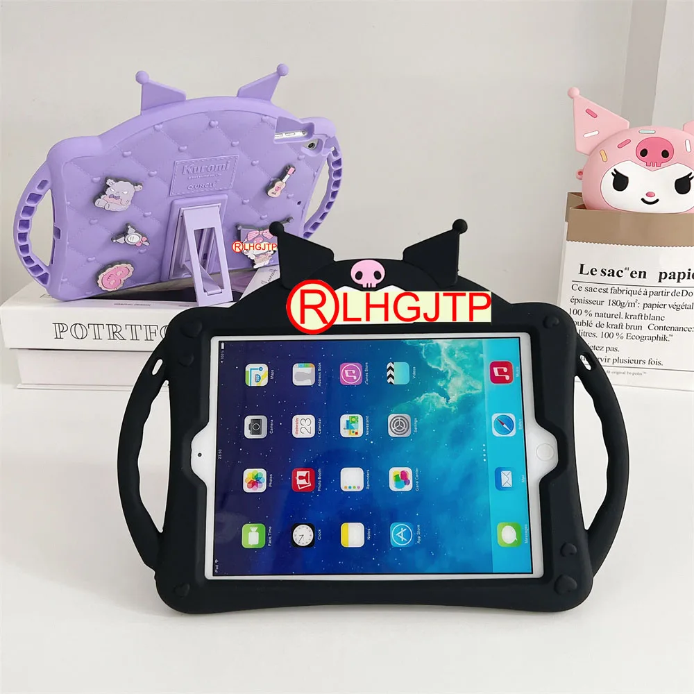 

For iPad 10.9 10 10th 10.2 9th 8th 7th 9.7 5th 6th Case Ajustable Stand Mini 6 5 4 3 Air 1 2 Shockproof Silicon Cartoon Cover