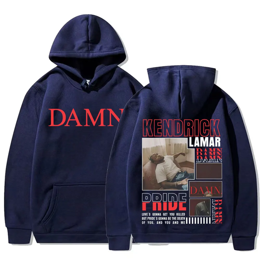 Фото Рэпер Kendrick Lamar Damn, обложка альбома, толстовки с принтом, мужские модные уличные толстовки в стиле хип-хоп, повседневная толстовка большого размера высокого качества №2
