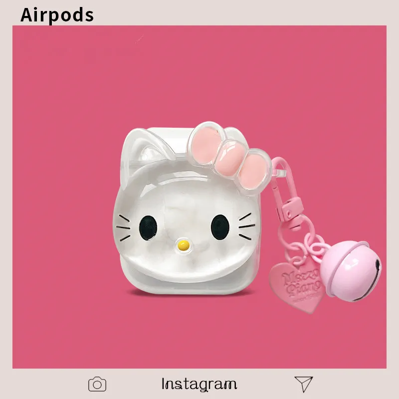 

Чехол Hellokitty для Apple Airpods3 1 2 Чехол для Airpods Pro с брелоком чехол для беспроводных наушников Bluetooth наушники Подвеска