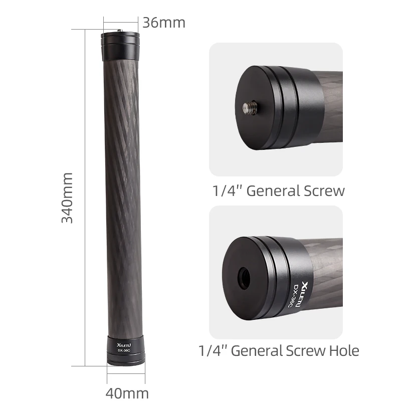 XILETU DX36C углеродное волокно удлинитель стержень Штатив для DJI Ronin-S Zhiyun Crane 2/3 Feiyu