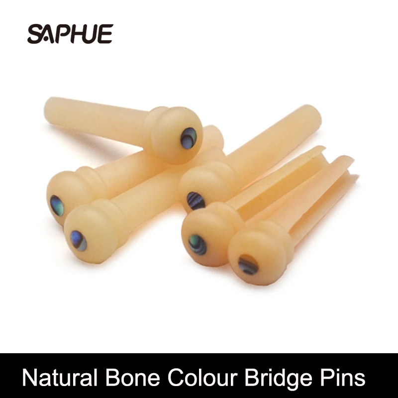 

6pcs Natural Bone Colour Bridge Pins for Acoustic Guitar String Nial Pin Bone Parts Original Colour of Bone Guitar Parts