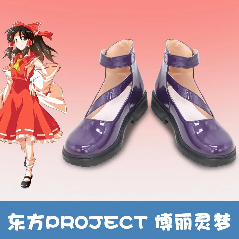 Фото Обувь для косплея Touhou Project Hakurei Reimu, обувь Dark Mafia Reimu, аксессуары для костюмов на Хэллоуин, карнавал, вечеринку, обувь для косплея №1