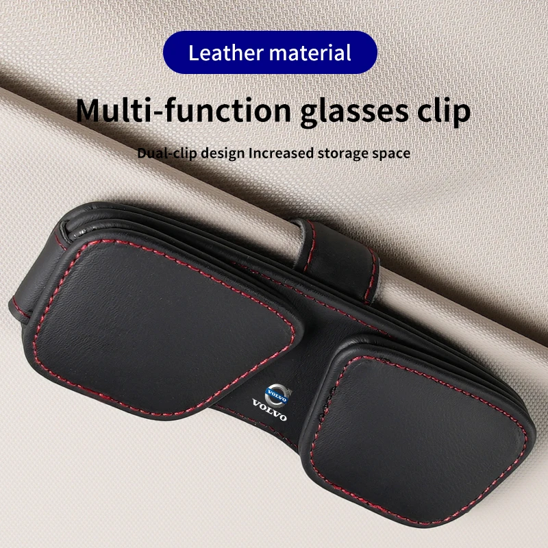 Автомобильный солнцезащитный козырек зажим для очков Volvo XC90 XC60 C30 T6 S60 C70 XC40 V40 XC70 V70
