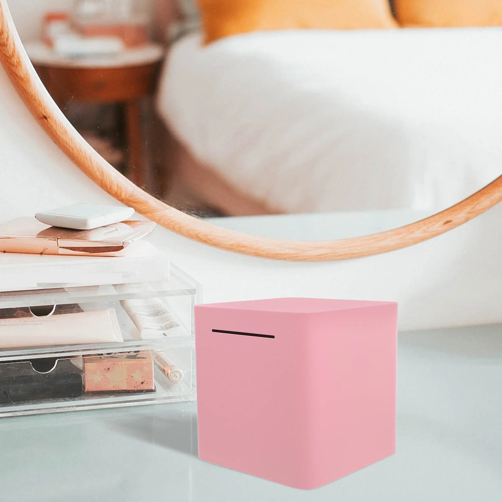 Копилка контейнер для монет коробка хранения неоткрываемая банка денег железные