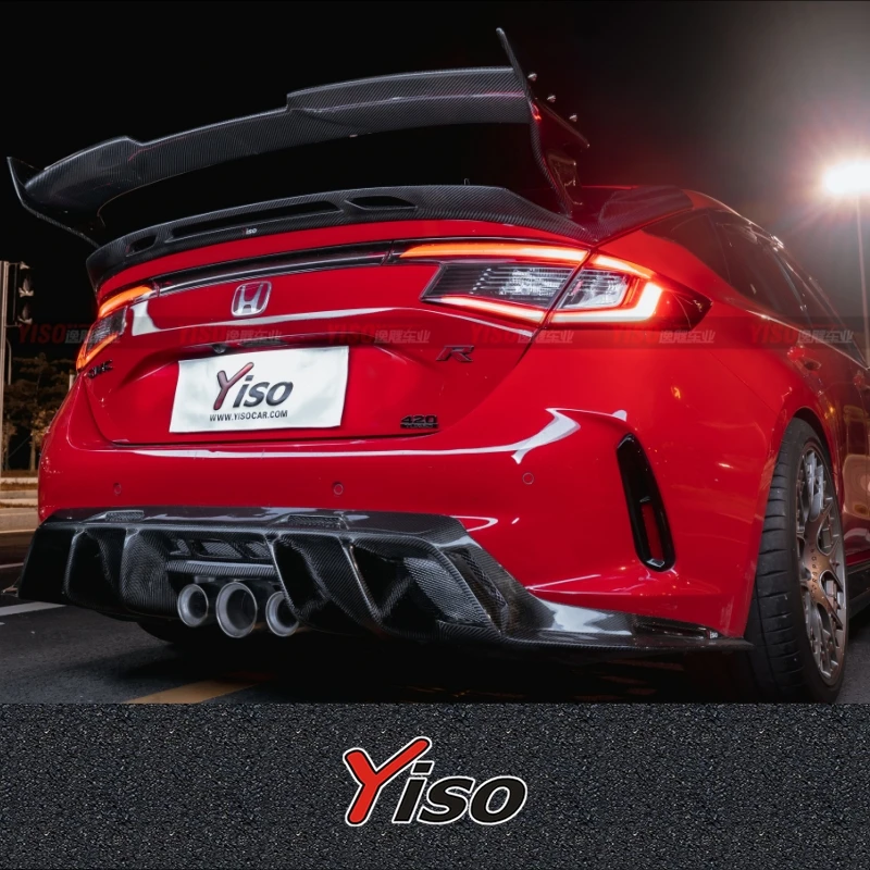 Фото Подходит для TypeR FL5 YISO BATKING: карбоновый задний спойлер, модифицированный задний спойлер-диффузор TypeR FL5. №1