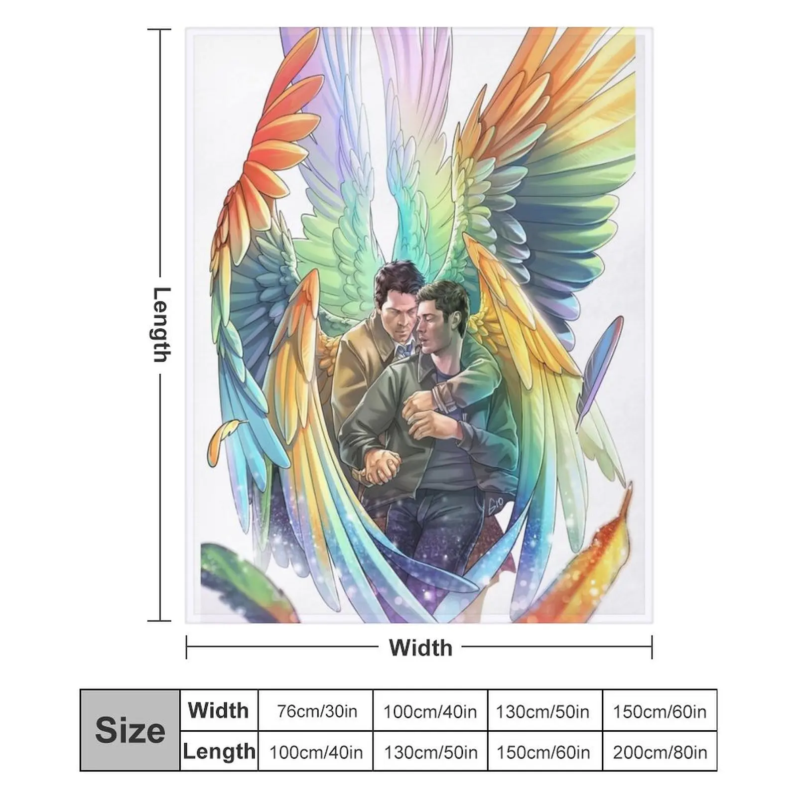 Одеяло Destiel Rainbows