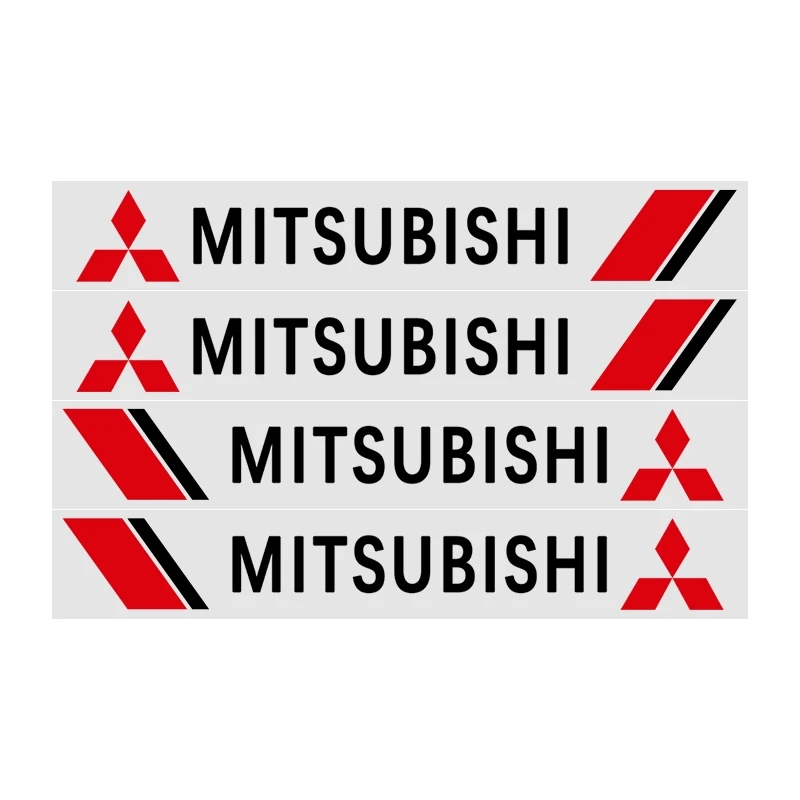 

4 шт., декоративные наклейки на дверные ручки автомобиля Mitsubishi Ralliart Lancer EX Outlander 3 Pajero ASX и т. д.