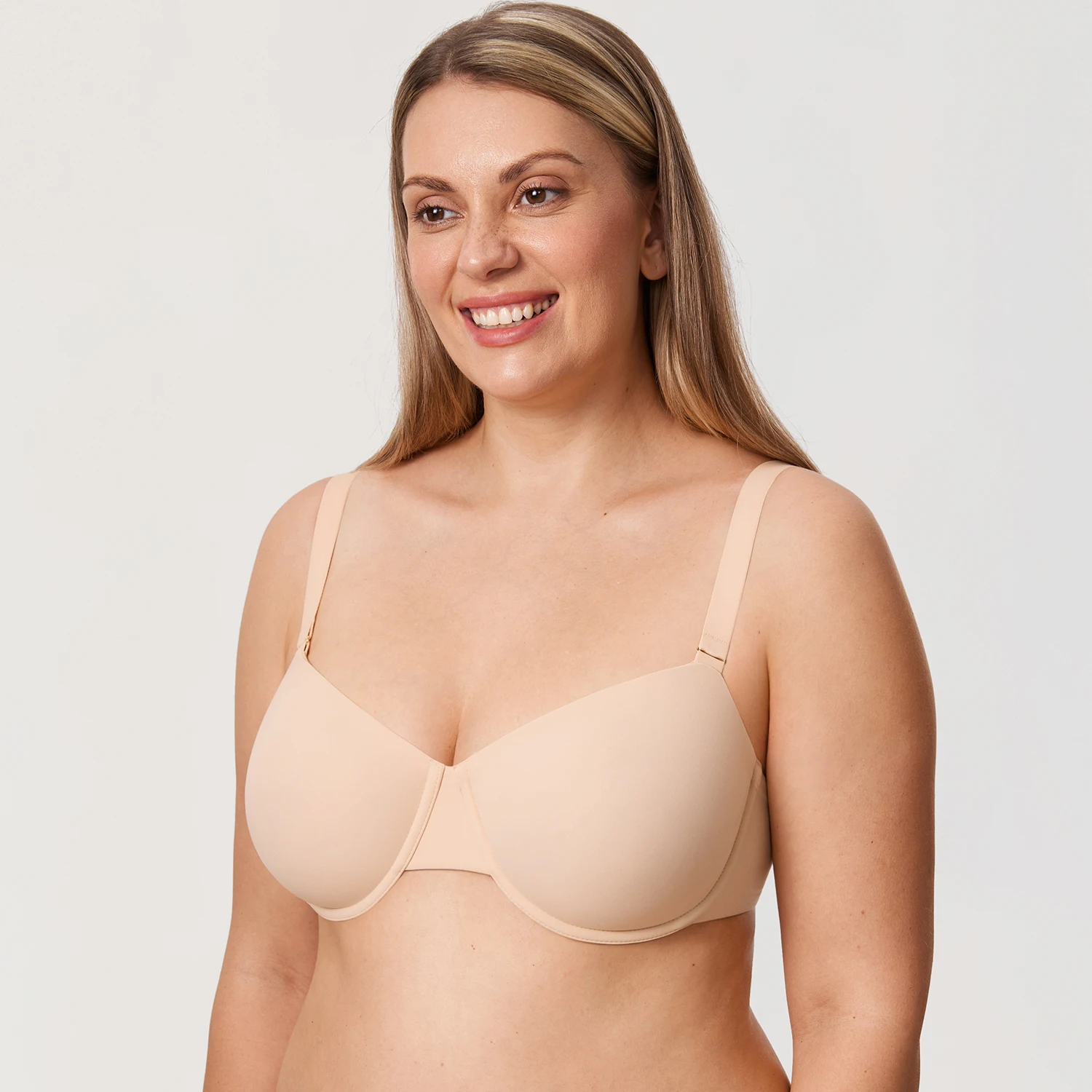 DELTMIRA Женский бюстгальтер-балконет Inbarely Plus размера плюс с полным покрытием