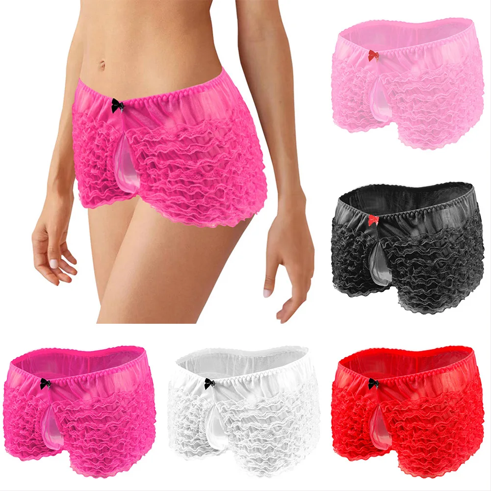 

Mens Sissy Pouch Panties See Through Underwear Sexy Lace Briefs Knickers Shorts Underpants Gay Boxers Erotic Lingeries