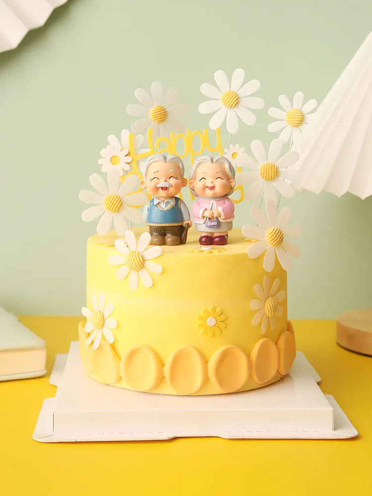 Подарок для родителей на день рождения Cakr Topper украшение выпечки бабушки и