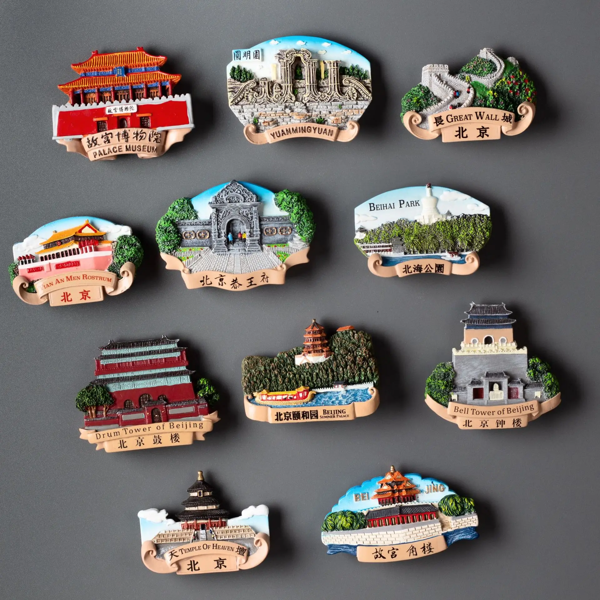 Магнитные магниты на холодильник, китайские храмы в пекине, хутонг, летняя декоративная наклейка для дворца, узор из смолы, дорожный сувенир