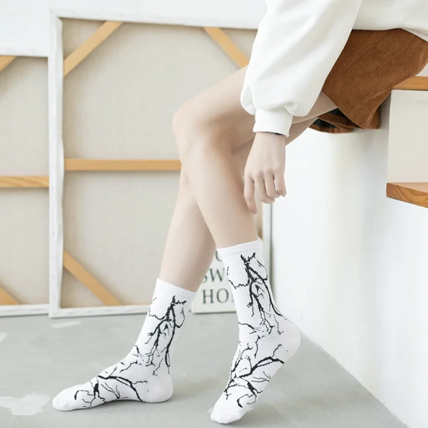

Women's Socks Pure Cotton Socks Breathable Comfort Socks Hip Hop Style Sports Fashion Socks Skate Academy Style Cotton Socks