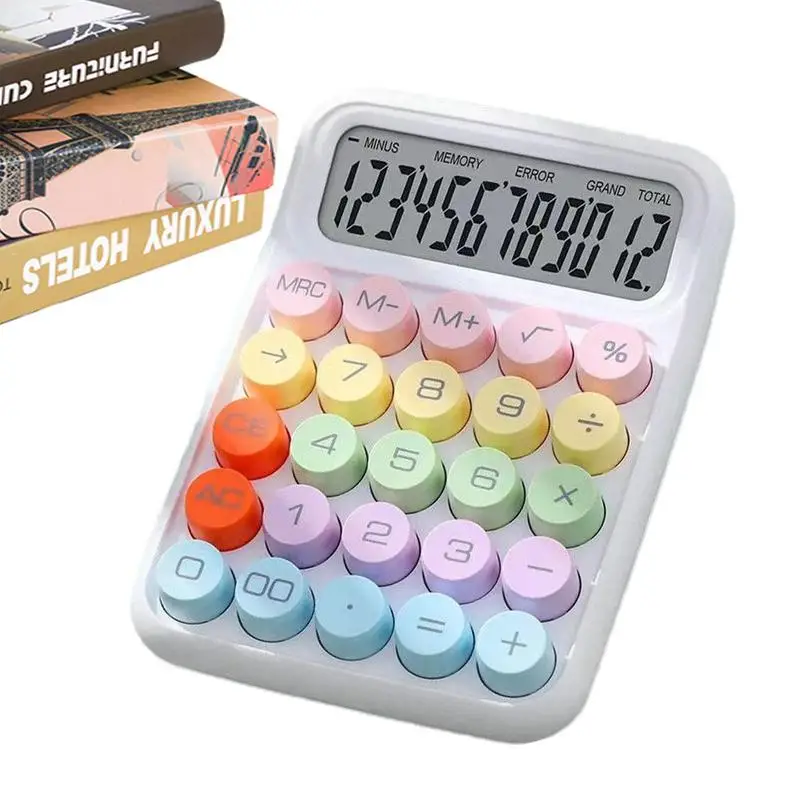 

Простые Офисные калькуляторы, милый калькулятор для школы с большими кнопками и легко читаемым дисплеем для домашнего офиса и