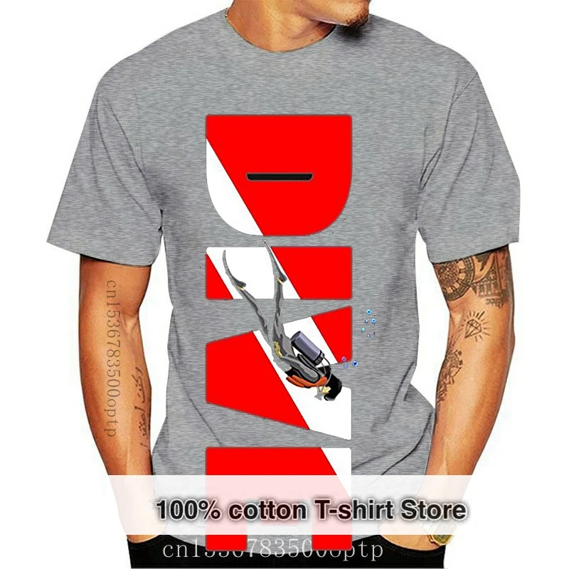 

Новинка 2019, летняя модная мужская футболка, футболка для дайвинга с аквалангом, Повседневная футболка