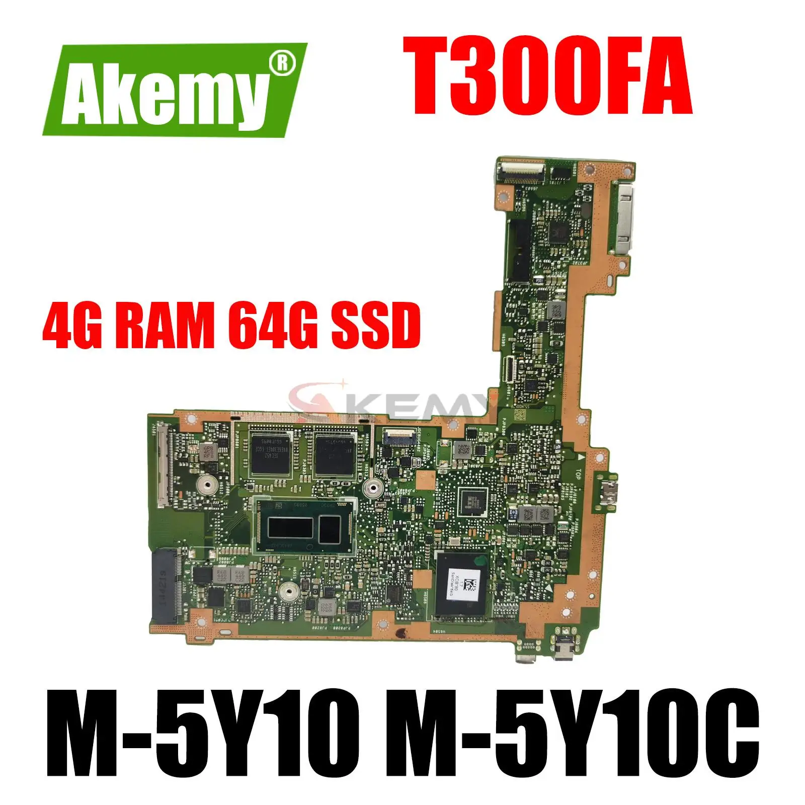 T300F центральный процессор Φ 4GB-RAM SSD/64G ноутбук M-5Y10 T300FA T300 Материнская плата ноутбука тест 100% ОК