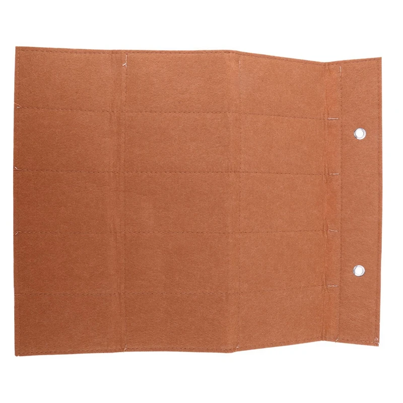 

5X органайзер для очков, органайзер для солнцезащитных очков, подвесная сумка с 15 слотами, держатель для очков, бежевый + коричневый