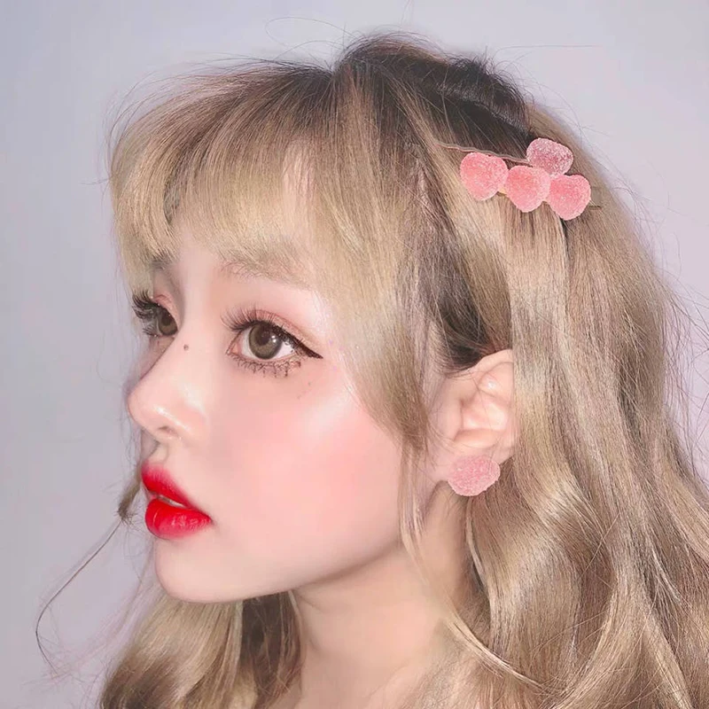 

New Korea Sweet Heart Candy Color Peach Heart Simple Hair Clip Hair Grip Lovely Barrettes Hairpin Hair Accessories For Women