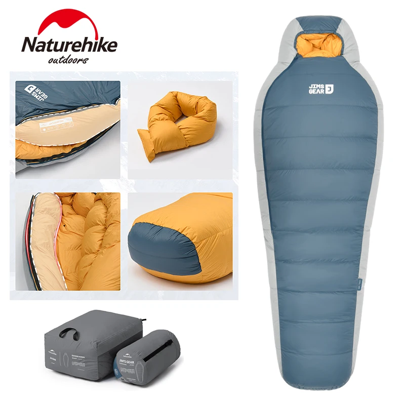 Naturehike JIM'S GEAR Mummy спальный мешок 850FP гусиный пух зимний сверхлегкий теплый для