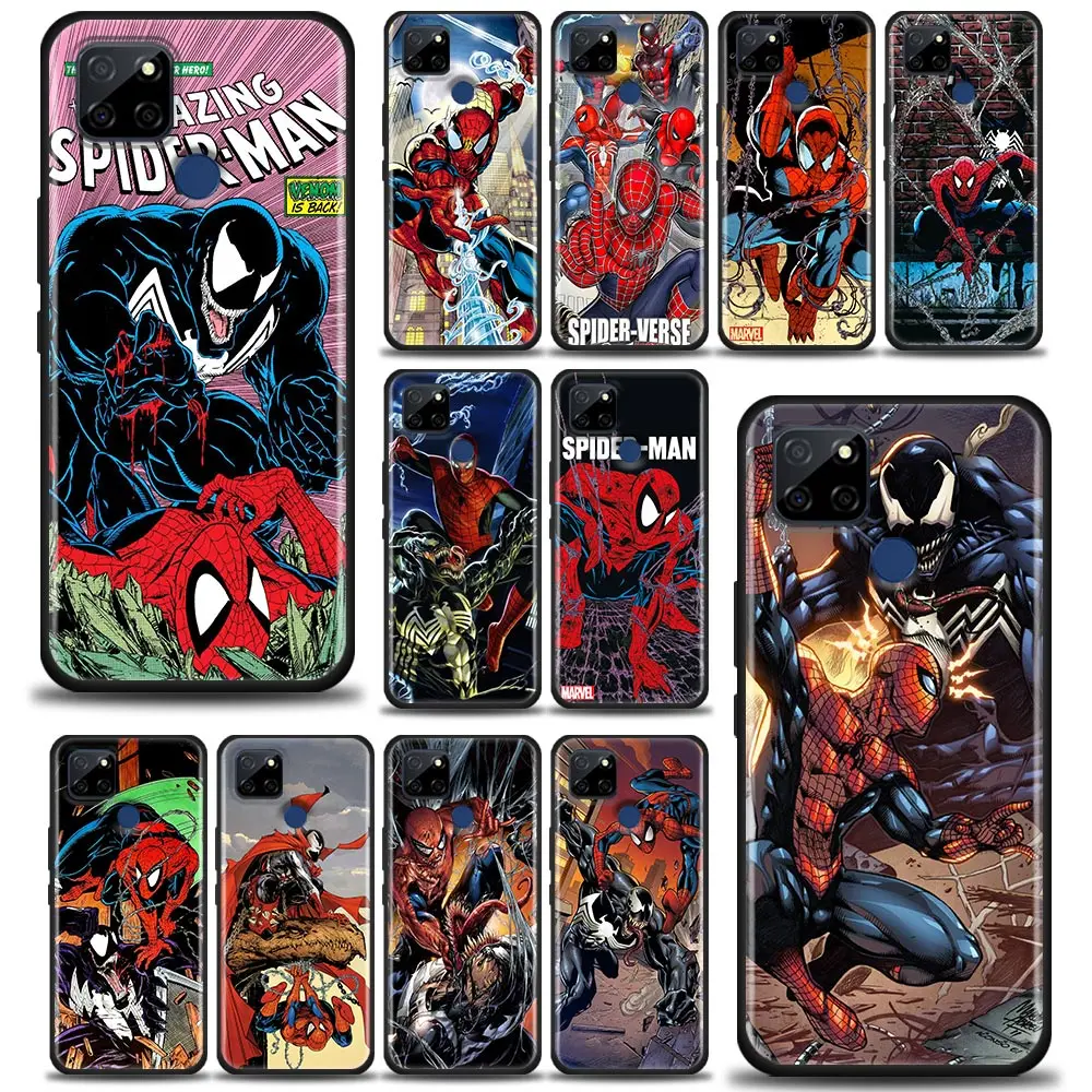 

Spider-Man Vs Venom Comics Marvel Phone Case For Realme C1 C2 C21Y C25 C12 GT Master 5G GT2 Neo2 Cases Silicone Back Cover Coque