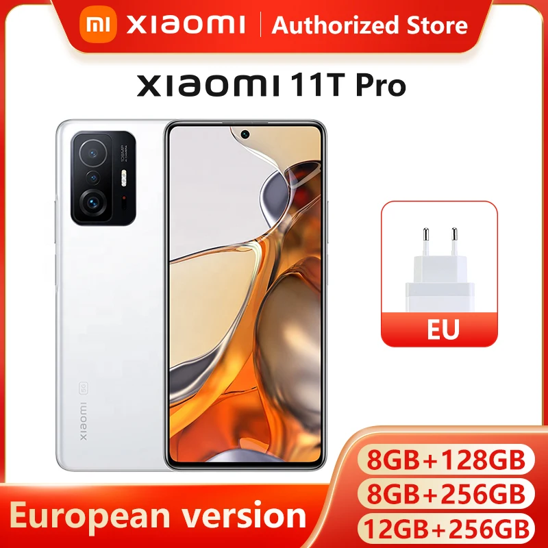 Global Version Xiaomi 11T Pro Smartphone 128G/256G Flagship Snapdragon 888 Octa Core 108MP Camera 120Hz AMOLED 120W HyperCharge