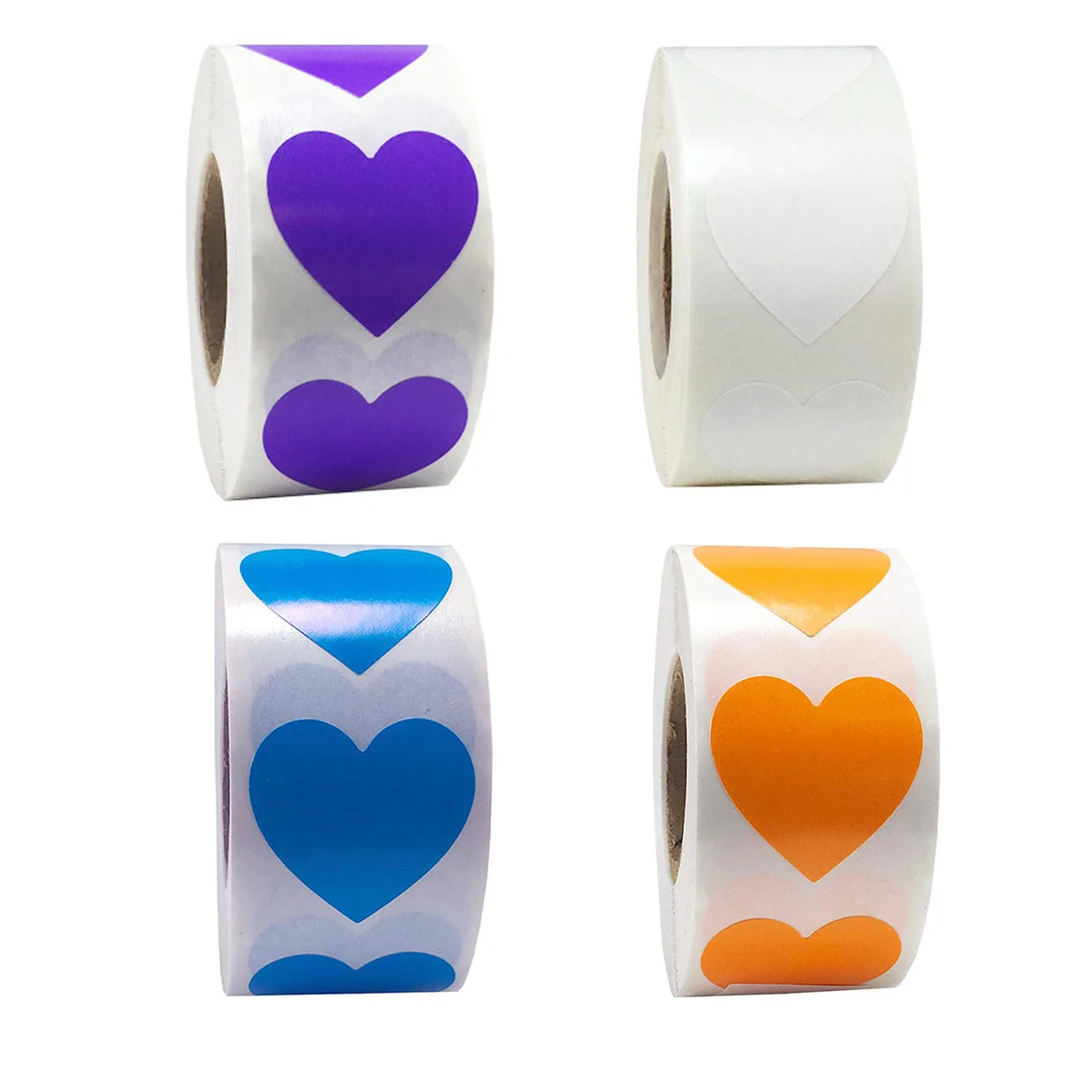 

500Pcs Multi-Colored Heart Stickers Blank Handwrite Labels For Gift Box Letter DIY Envelope Sealing Scrapbook Stationery