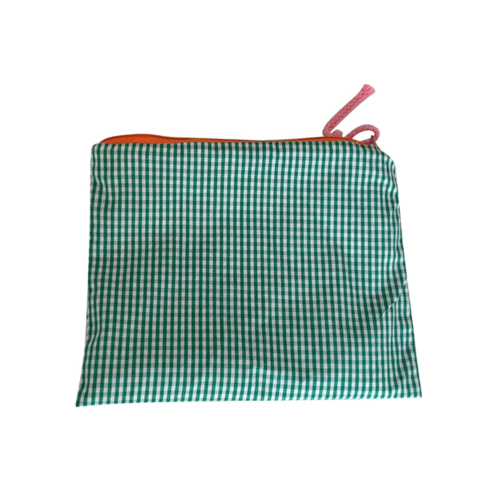 

Модная клетчатая косметичка, простой портативный школьный Чехол-карандаш на молнии, вместительная цветная дорожная рабочая сумка для хран...