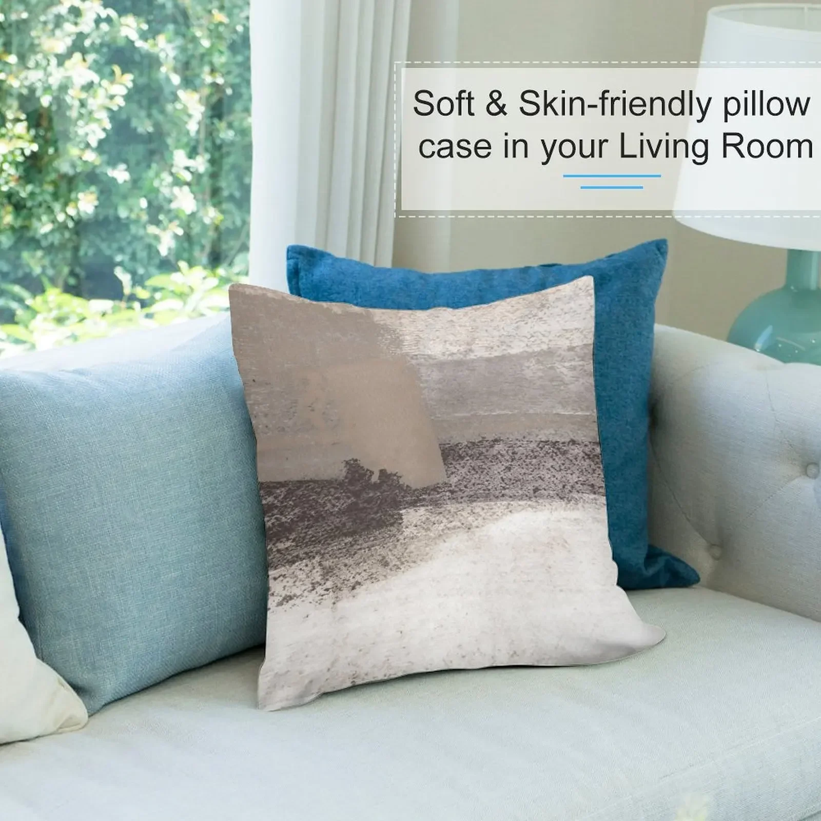 Серо-коричневый и угольно-серый горизонтальный современный абстрактный рисунок