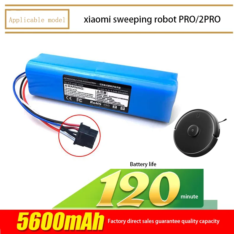 

Xiaomi-robot aspirador MIJIA Pro/PRO2, aspiradora inteligente MJSTS1, con batería de D099-4S2P