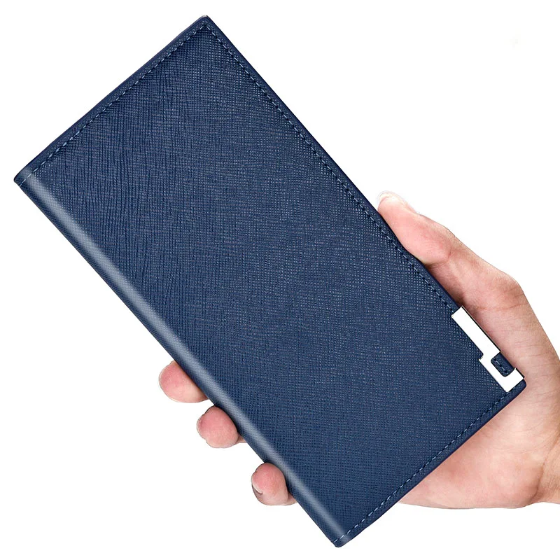 Men's PU Leather Long Fashion Business Wallet Card Holder