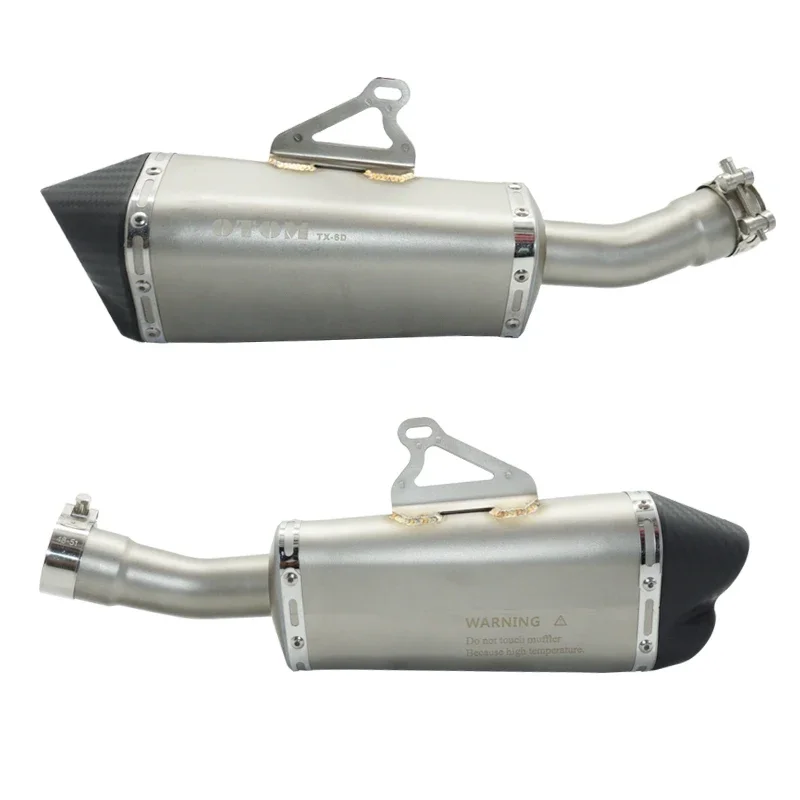 

Modified accessories stainless steel muffler double hole exhaust motorcycler for KAYO T2 T4, T6