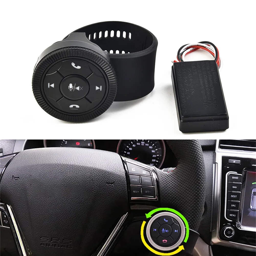 1Pc Universal Smart Wireless Car Steering Wheel Control Button Remote Controller For Car Radio Music Player DVD GPS Navigation