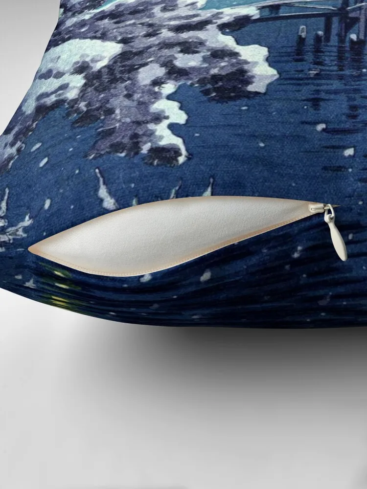 Подушка Tsuchiya Koitsu с вышивкой снег на укимидо