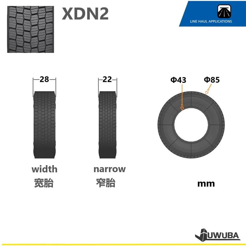 Имитация шины для шоссе N2 1/14 Tamiya RC самосвал трейлер SCANIA 770S VOLVO BENZ MAN TGX