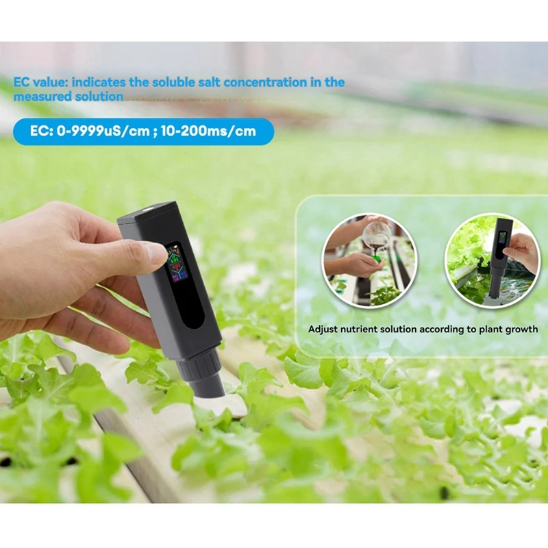 Перезаряжаемый измеритель солености 5 в 1 тестер качества воды PH цифровой монитор