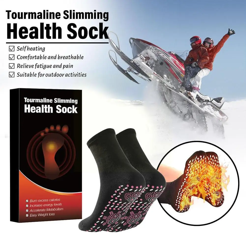 

Tourmaline Magnetic Socks Self Heating Massage Socks Comfortable Warm Sox Health Care Socks For Women Men Magnetic Therapy B1D0