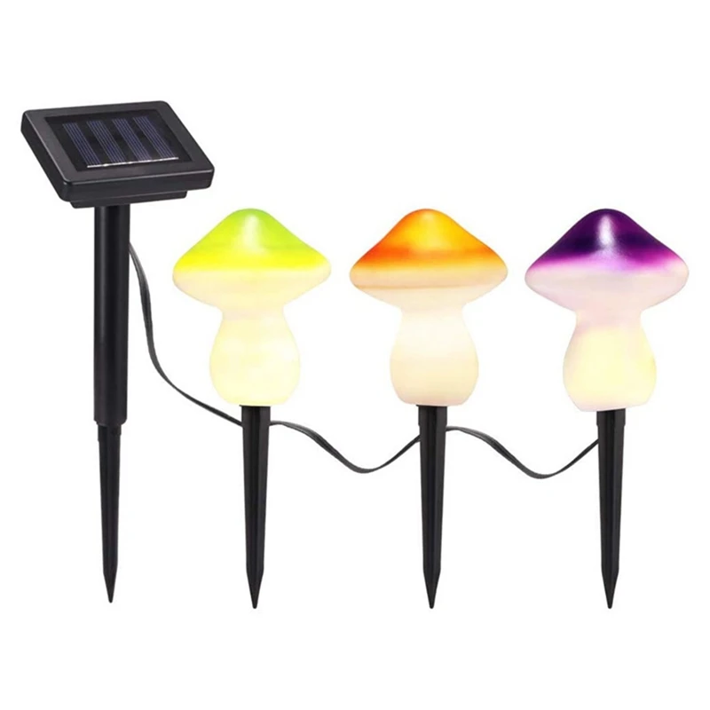 

Solar Mushroom Lights Outdoor Garden Degor Lights 3 Mushroom Ornaments,Waterproof Solar Powered Christmas Lights