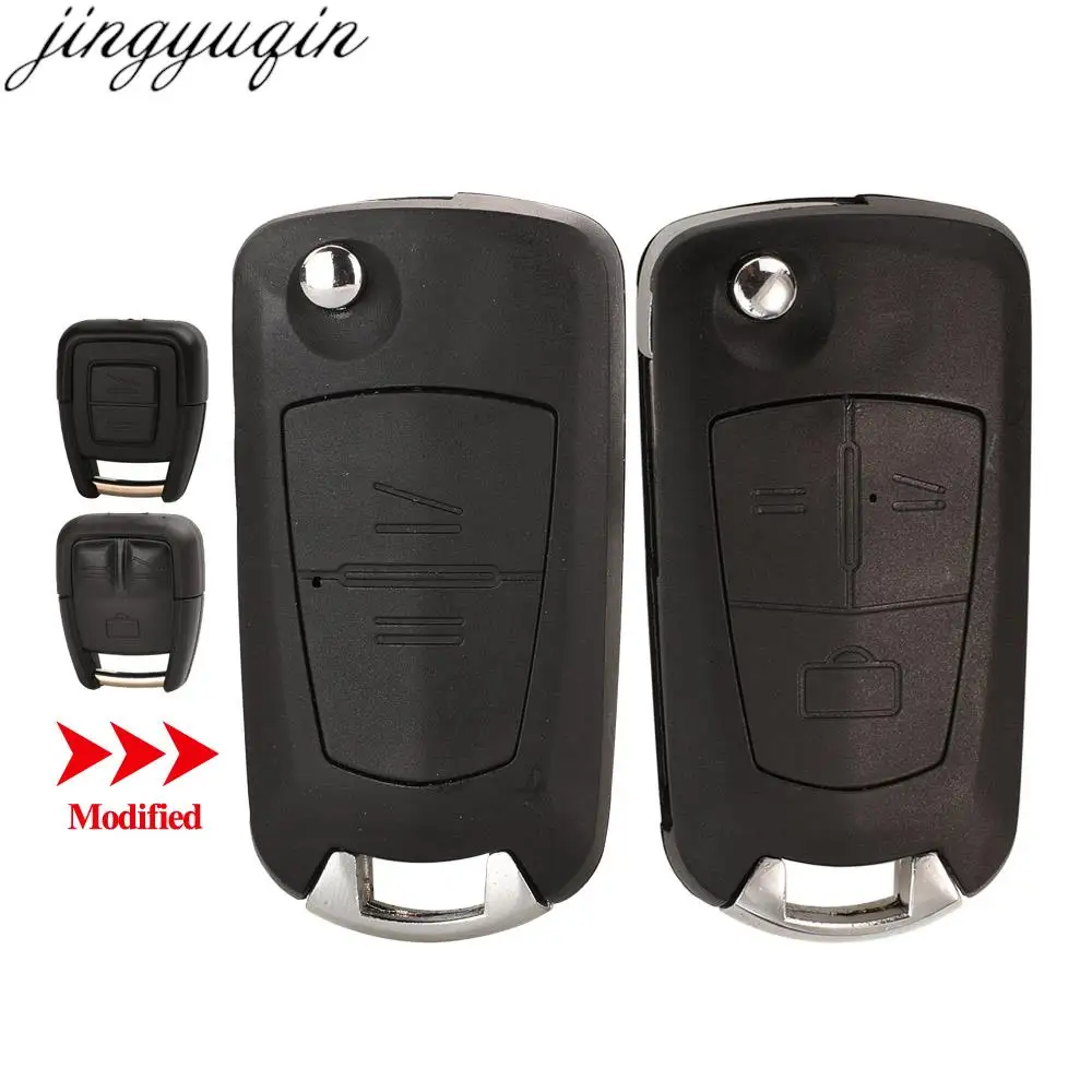 

Jingyuqin 2/3 Buttons Remote Car Key Case Shell For Opel Astra H Corsa D Vectra C Zafira B Vauxhall HU43/HU46/HU100/YM28