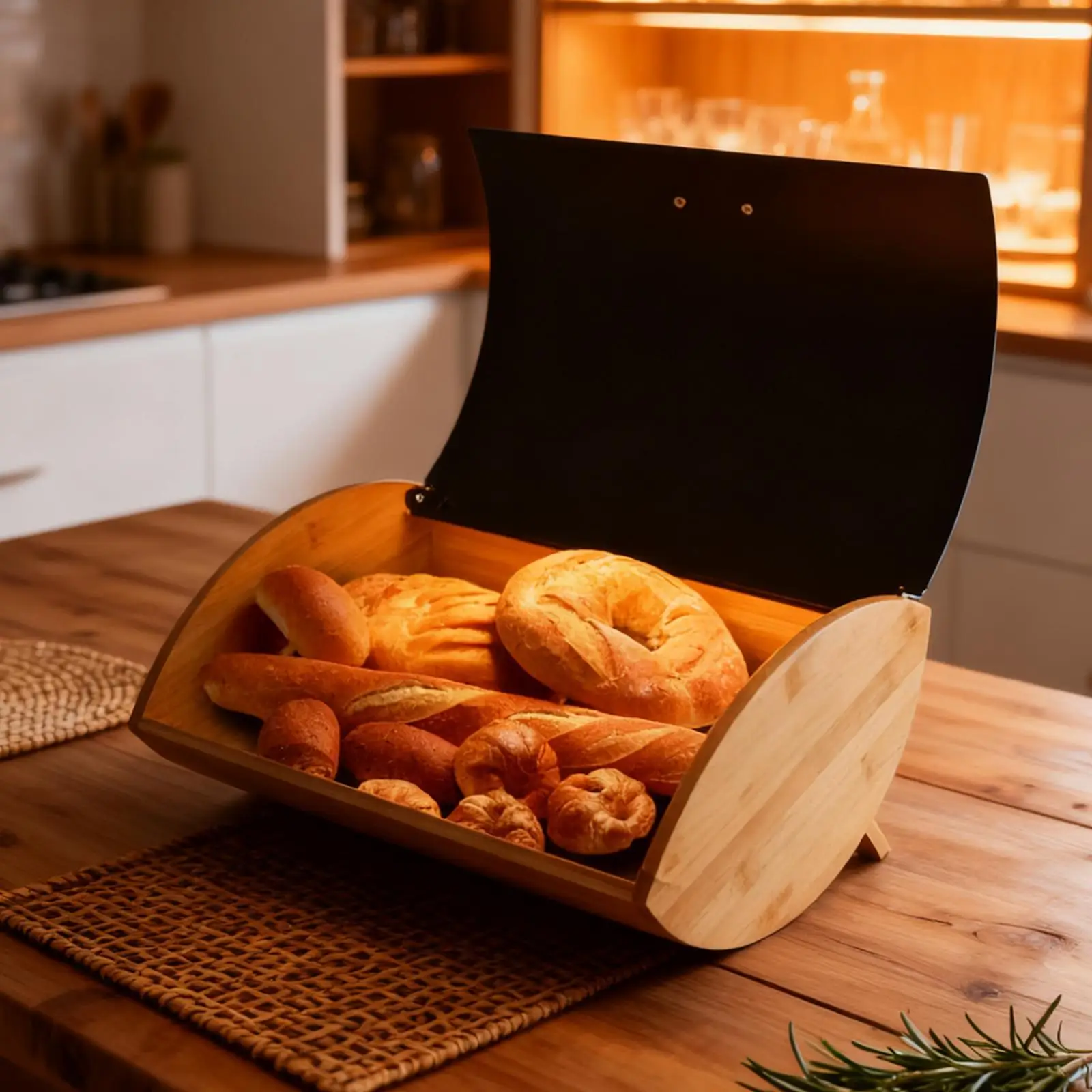 

Хлебница Kesoto бамбуковая