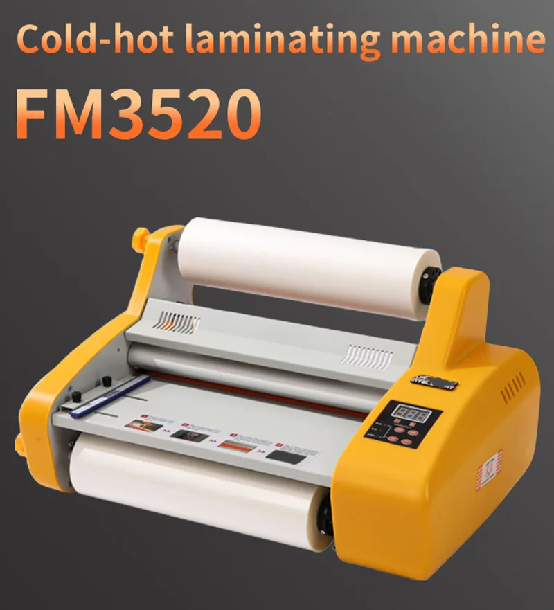 

Cold&Hot Laminating Machine FM3520 A3 Photo Film Laminator Cold Plastic Electric Sealing Machine Laminator