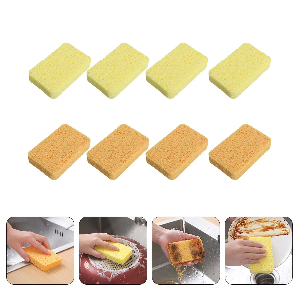

8pcs Kitchen Cleaning Sponges Household Cleaning Cloths Bowl Cleaning Scrubbers