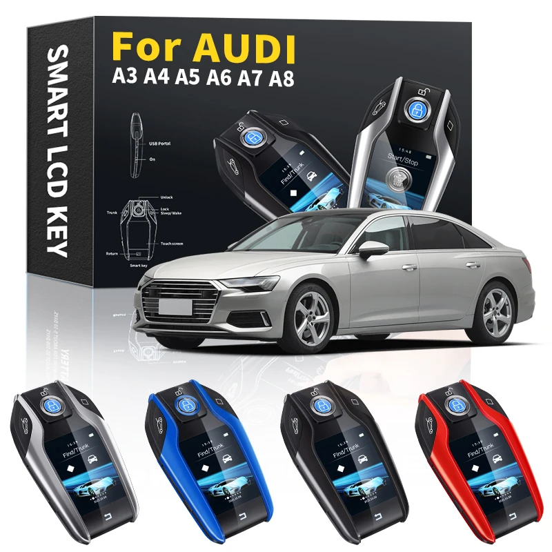 

OPRTAMG универсальный для AUDI A3 L1 P1 V1 P7 V7 VS VM VA VF A4 B5 B6 A5 F53 F57 A6 C5 C6 A7 4GA A8 D2 автомобильный смарт-ключ с ЖК-дисплеем аксессуары