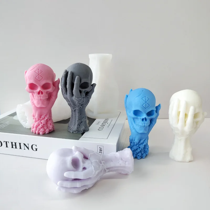3D силиконовая форма для свечей ручной работы в форме черепа проектов DIY и