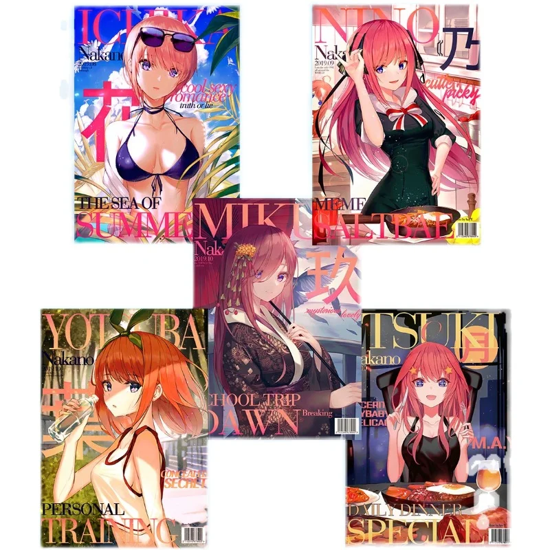 5 шт./компл. Аниме Девушки флэш-карты прекрасные сексуальные кавайные