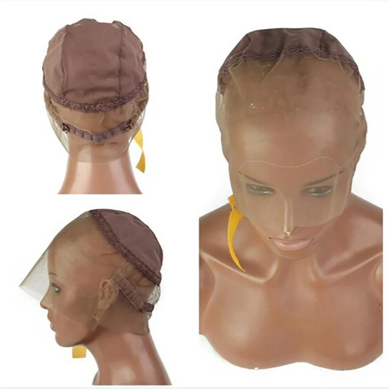 

13x6 lace Cap Full Lace Wig 360 Lace Cap For Making Full Hand Made Wigs With Adjustable Straps Glueless Weaving Cap Customize