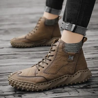 classic mens boots outdoor shoes plush mens snow boots fashion soft brand breathable outdoor work boots men motorcycle boots