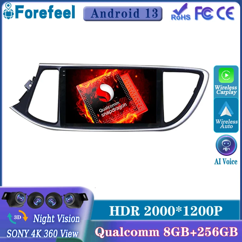 

Android13 Qualcomm For GAC CHUANQI GA4 2018 Multimedia Car GPS Player Navigation Touch Screen Monitor Lettore Video No 2 Din
