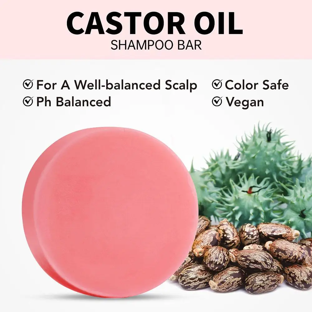 Шампунь для роста волос масло касторовое мыло органическое укрепления слабых