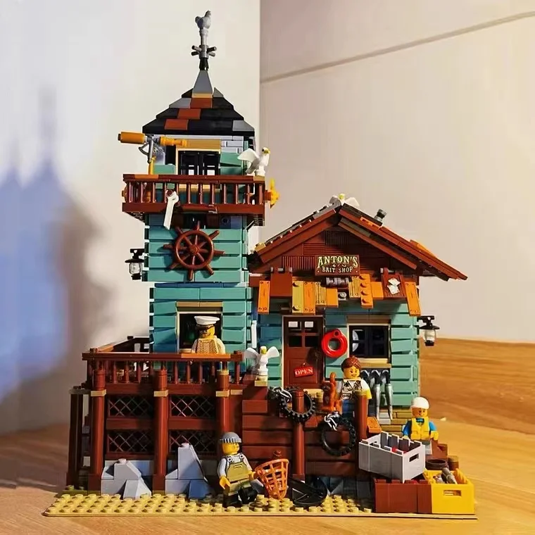 

16050 Creator Ideas City Series Seaside Old Fishing Shop Building Block Bricks Toys Compatible With 21310 Movie