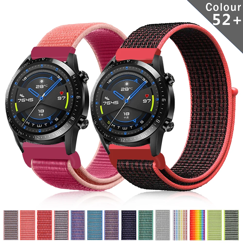 

Ремешок нейлоновый для Samsung Galaxy 3 Watch 20 мм 22 мм, спортивный браслет для Active 2 Gear S3, аксессуары для Huawei Watch GT 2