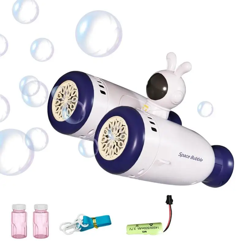 

Пузырьковая машина, Космический кролик, телескоп, автоматическая пузырьковая машина, игрушки с красочным фотоэлектрическим фотоэлементом для улицы